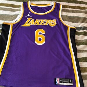 Purple Lakers LeBron James Basketball Jersey